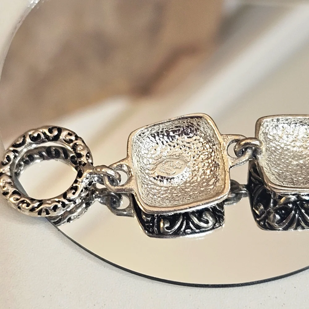 Premier Designs Bailey Silver Plated Retired Bracelet